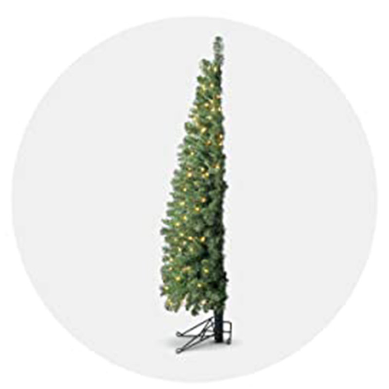 Corner christmas tree pre lit cheap